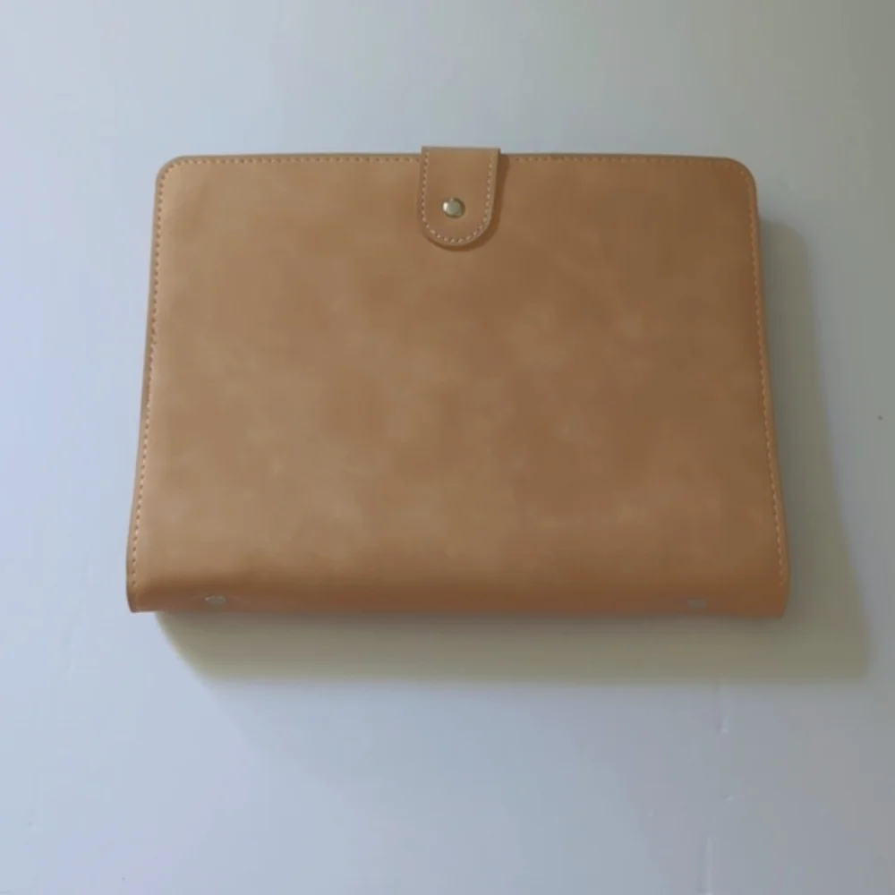 Amazon Faux Leather A5 Binder Card Holders Zip Up Plastic Pouch Pen Holder New